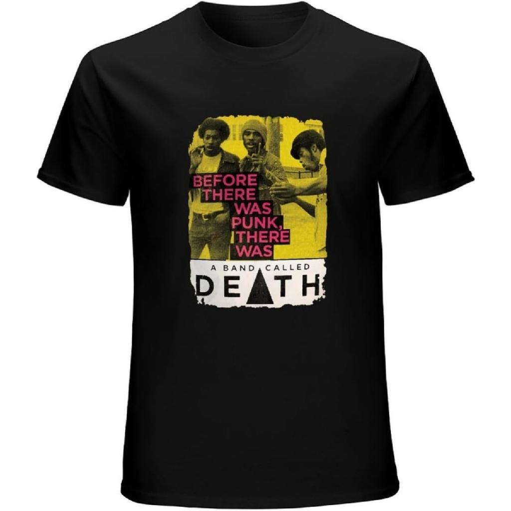 Мужские Футболки 'До панка была группа под названием Death Punk Rock Music Band' Черные