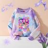 Spring And Autumn Demon Hunter Streetwear T Shirt Girl Cute Anime Print Kid Game Y2K Kawaii Tie-dye Women's Outdoor Pullover Long Sleeve Top Clothes