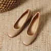 Мода 2025 Новая Мода Ажурные Женские Туфли Лодочки Квадратный Носок Летняя Обувь Массивный Каблук Обувь из Натуральной Кожи для Женщин Ручная Работа Лоферы