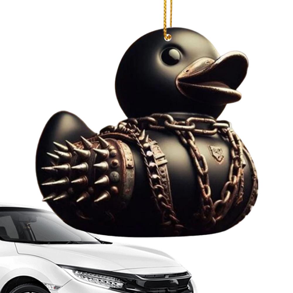 2D плоская подвеска для автомобиля Маленькая утка тема привидения качели автомобильное зеркало заднего вида подвесные украшения украшения для интерьера автомобиля аксессуары