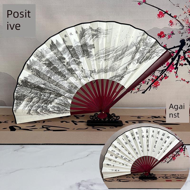 Silk Cloth Fans, Blank Folding Fans, , Custom Drawing and Calligraphy Fans, Men's Chinese Style, Ancient Style, Advertising, Calligraphy Fan, White
