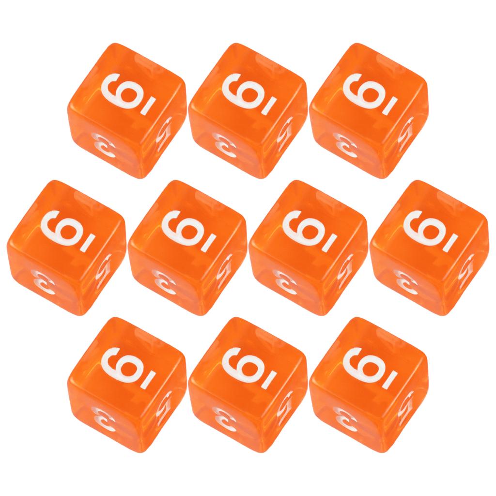 10 шт. D6 Кубики Многогранные Цифровые 1-6 Кубиков для Вечеринки Клуба Развлечений Настольная Игра