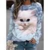 Lovely Cat Hoodie Women Fashion Hoodies Girl Coats Women Sweats Animal Print Hoody Crewneck Tracksuits High Quality Moletoms Y2k