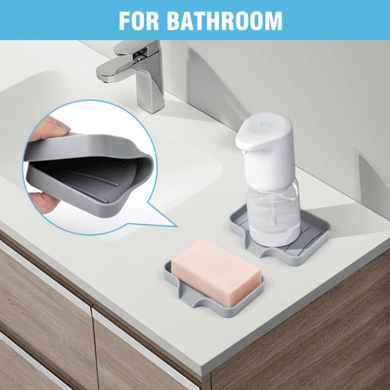 Силиконовая мыльница для ванной комнаты со сливом, контейнер для мыла, туалетный лоток, держатель для мыла для ванной, сливные тарелки для подушки для ванной комнаты