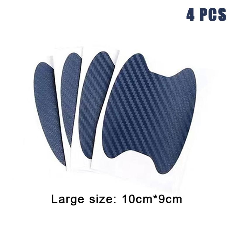 4 шт. Индивидуальная наклейка на дверь автомобиля из углеродного волокна, устойчивая к царапинам, защитная пленка для автомобильных ручек, аксессуары для внешнего стайлинга