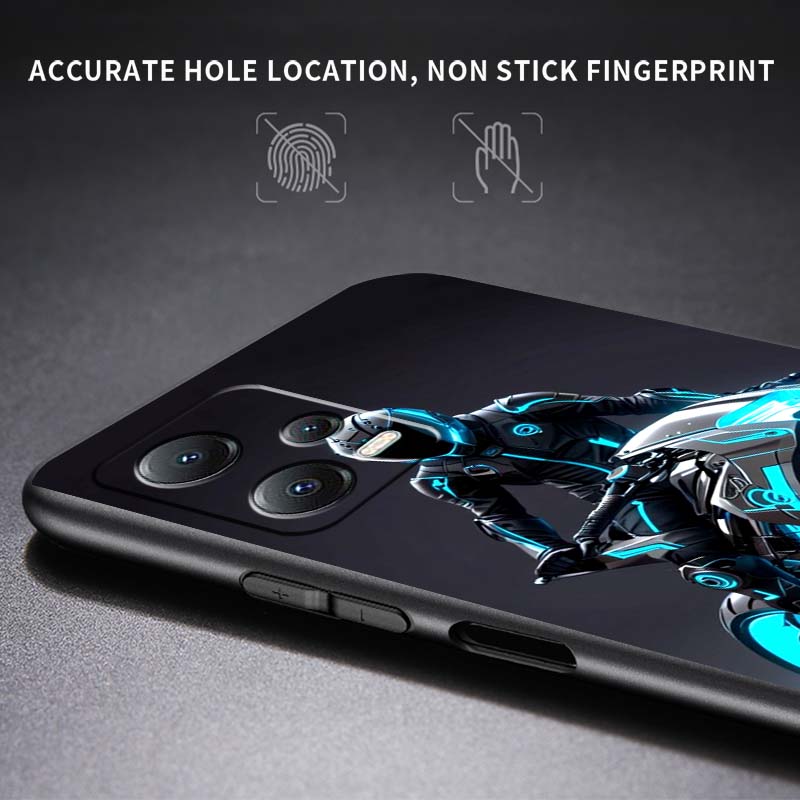 Креативный чехол для телефона с мотоциклистом, крутой, для Xiaomi Redmi Note 15 14 13 12 12S 11E 11 11S Pro Plus 4G 5G, черный, мягкий ТПУ
