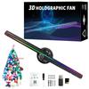 3D Hologram LED Fan Projector LED Fan Holographic Projector Holographic Holographic Christmas Tree With Remote Party Decor