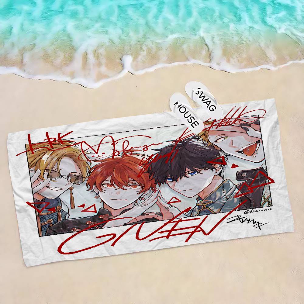Japanses Cartoon Given Anime Beach Swimming Towel Soft Absorbent Washcloth Children's Gifts for Kids Travel Camping Gym