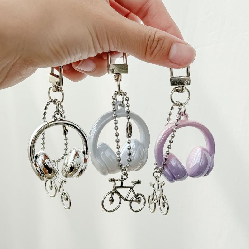 3D наушники брелок велосипедный брелок телефон кулон ювелирные изделия для девушки женщины подарочный пакет украшение