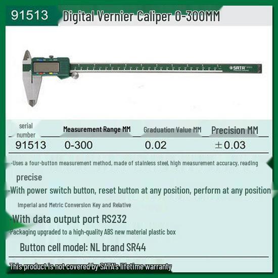 Штангенциркуль с циферблатом SATA из нержавеющей стали 91521/91522/91523 Ручной измерительный инструмент
