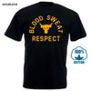Мужская футболка с графикой Project Rock Blood Sweat Respect Мужская модная футболка с коротким рукавом Camisetas Slim Fit