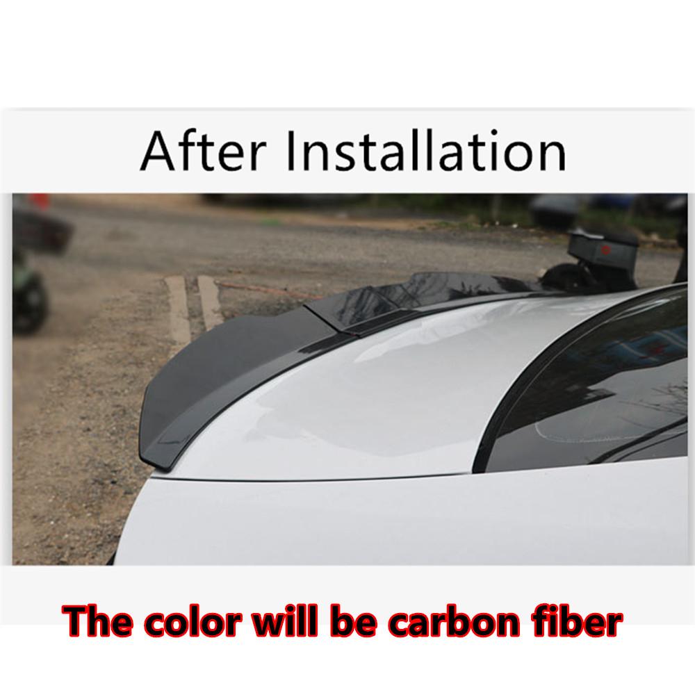 Глянцевый цвет карбонового волокна Регулируемый спойлер-губа на крышку багажника, заднее крыло на крышу