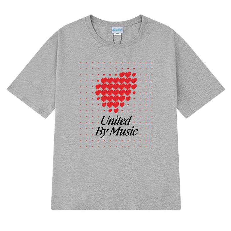 Switzerland 2025 Eurovision Song United by Music printed T shirtUnisex Fashion Y2k short sleeve T-shirts Unisex Cotton Tops