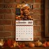 Paper Monthly Wall Planner 2027 Funny Highland Cow Calendar, Cute Farm Animal 12 Month Decorative for Home Scottish Hanging Rustic Decor Art