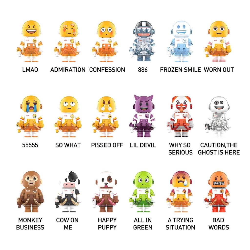 POP MART MEGA SPACE MOLLY X Emoji Series Assorted Pop Mart Gachapon Blind Box Figure Plastic Model Premium Toy PVC Soft Vinyl Original Character