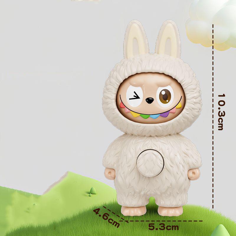 Internet Celebrity Labubu Cartoon Toy Pendant, Face Changing Keychain Figurine Decoration, Creative and Cute, Super Cute