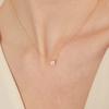 14k Round Brilliant 0.5 Carat Moissanite Necklace (14k Gold) #MON01