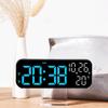 USB Powered LED Digital Clock Date TEMP Week Snooze DST Alarm Clock Brightness Adjustment Countdown Voice Control Table Clock