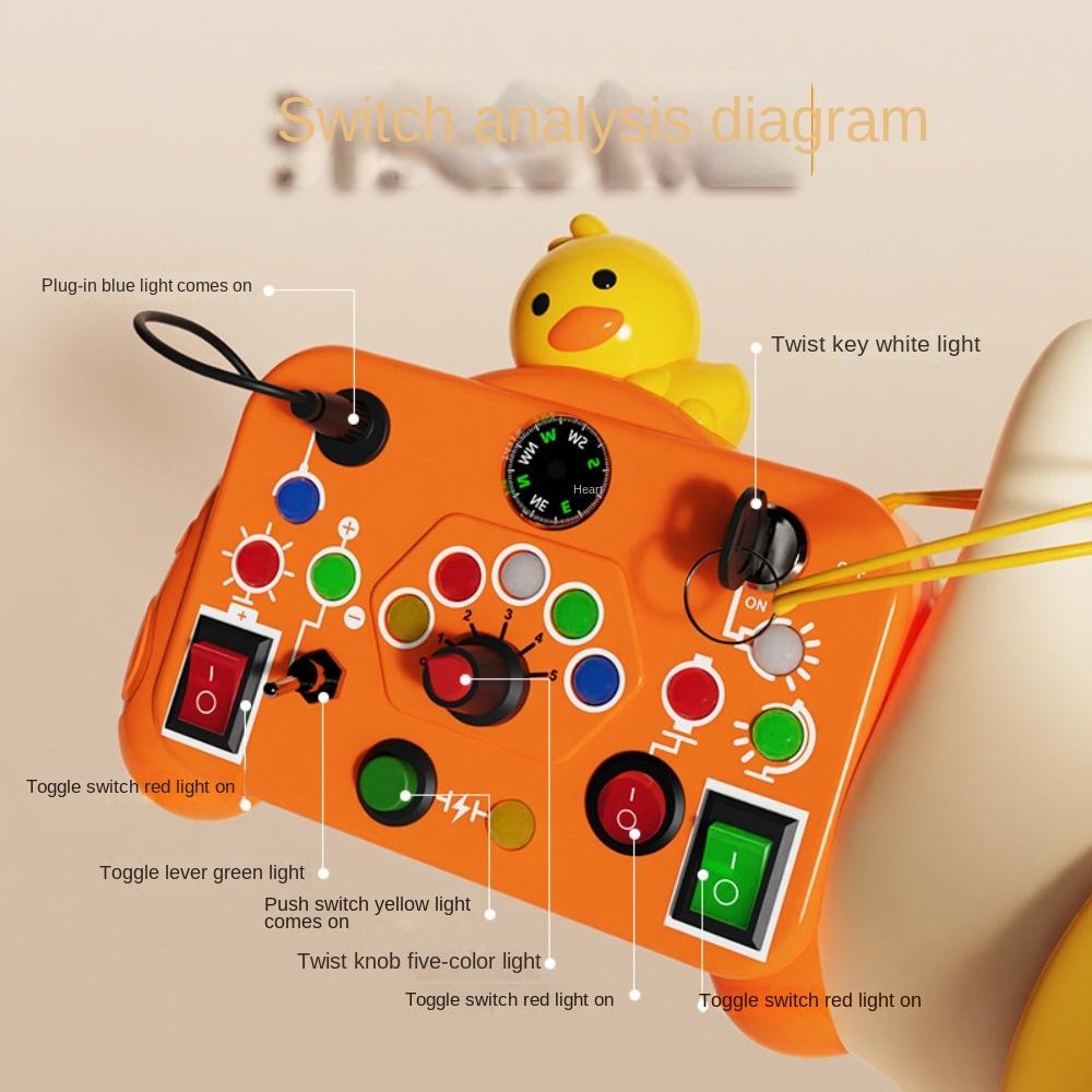 with LED Light Busy Board Sensory Toys Interactive Board Travel Toys For Kids Preschool Learning