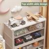7 Tiers Storage Containers Bin with Clear Flip Door Shoe Storage Shelf Cabinet  Storage Cabinet for Bags  Books Clothes
