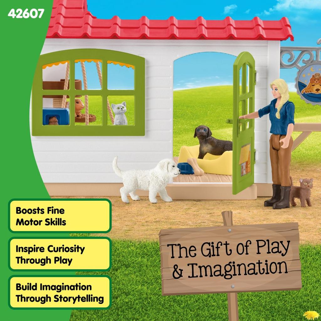 SCHLEICH Ферма Мир Мини-отель для питомцев - Игрушка-животное для детей от 3 лет