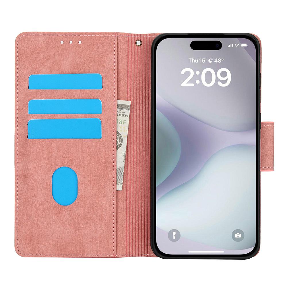 For iPhone 17 Pro Case Flower Butterfly Leather Wallet Phone Cover with Hand Strap