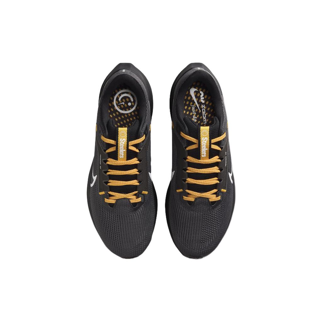 Nike NFL X Air Zoom Pegasus 40 Pittsburgh Steelers Men Sneakers Black Anthracite University-Gold DZ6006-001