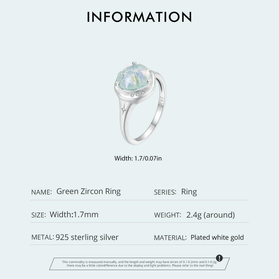 BAMOER Ретро-дизайн круглой формы из стерлингового серебра 925 пробы, кольцо-пасьянс, обручальное кольцо из белого золота для женщин