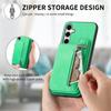 For Samsung Galaxy S25+ Case Magnetic Detachable Zipper Card Holder Leather Phone Back Cover