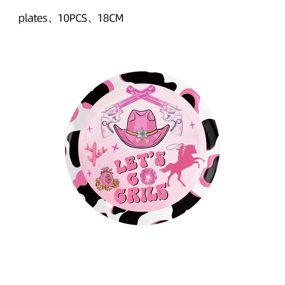 Набор посуды для ковбойской вечеринки из 51 предмета включает тарелки, салфетки, стаканы, скатерть