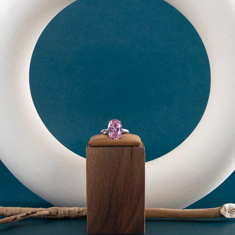 POMOiii Модные овальные обручальные кольца с кристаллами кубического циркона для женщин, роскошное обручальное кольцо красного цвета, модные украшения