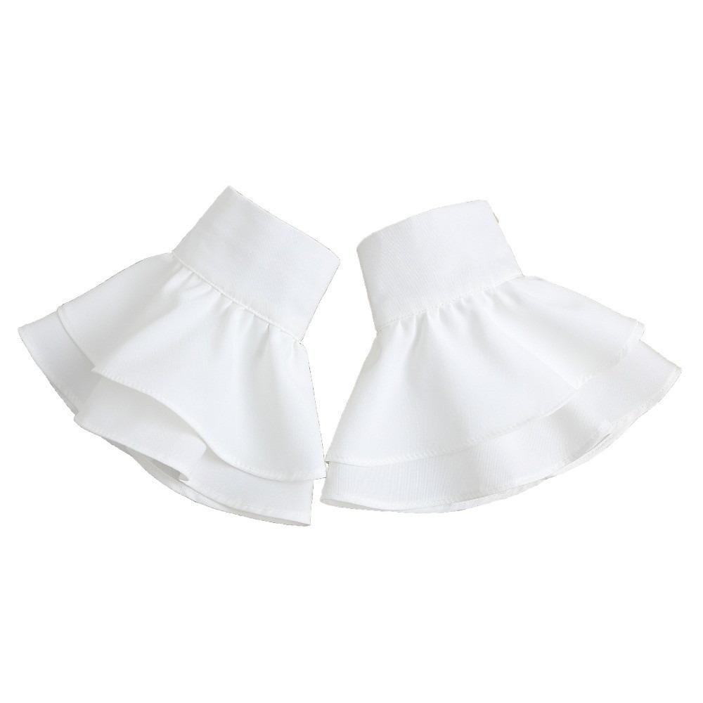 Ruffles Pleated Fake Sleeves Chiffon Detachable Cuffs Fake Flared Sleeves False Cuffs Sweater Horn Cuffs Hand Wrist Cuffs