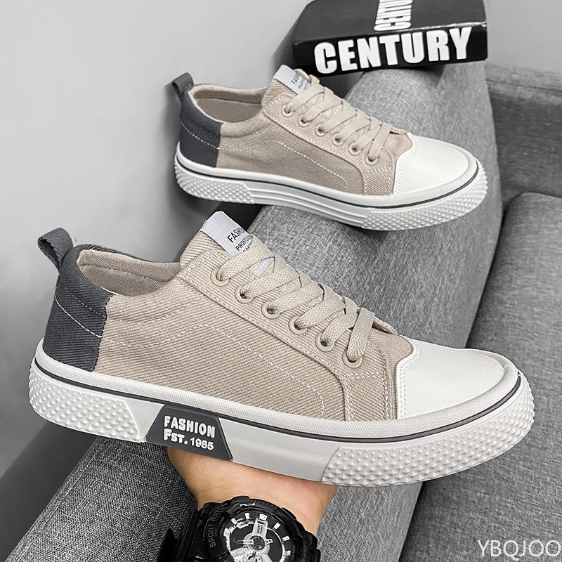 Мужские летние новые дышащие универсальные кеды для скейтборда с мягкой подошвой, повседневные спортивные трендовые модные парусиновые туфли