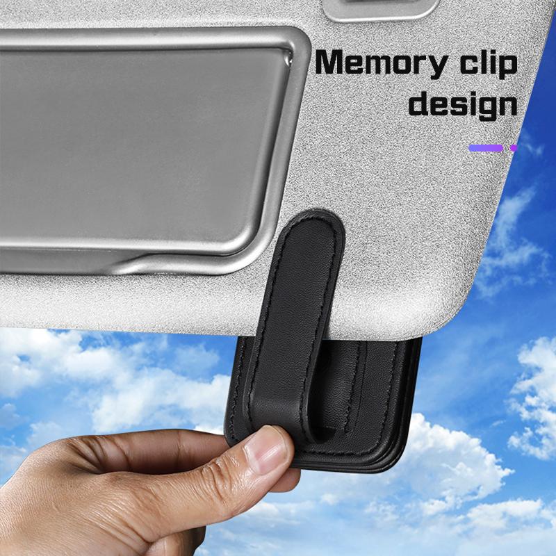 BBLB5 Leather Car Glasses Clip for BMW E70 E90 G30 G20 G60 G70 X1 X2 X3 X4 X5 X6 X7 iX1 i5 i7 i8 Auto Visor Sunglasses Holder Storage