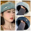 Y2K Cowboy Beret Cap Korean Style Painter Hat Sweet Love Heart Beret  Girl