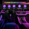 Car LED Interior Lights RGB Ambient Light Fiber Optic Kit APP Wireless Control Auto Atmosphere Decorative Lamp