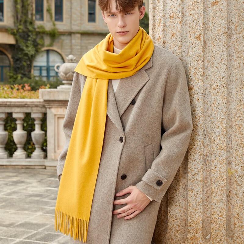 Мужской однотонный шерстяной шарф