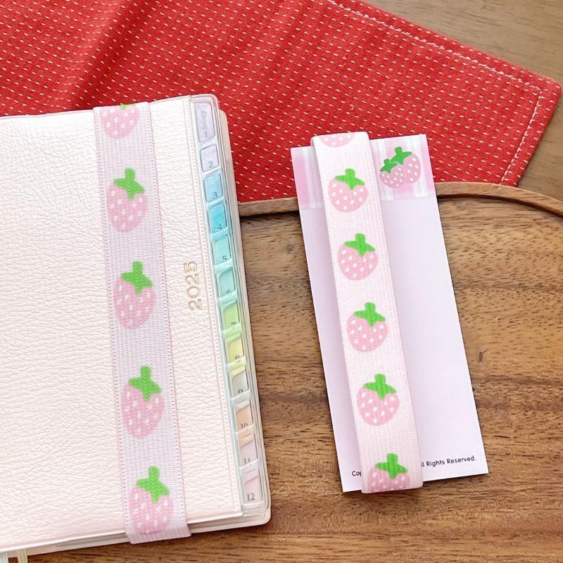 Adjustable Elastic Notebook Fastening Strap Wear-resistant Loose-leaf Book Band DIY Decor for School Stationery