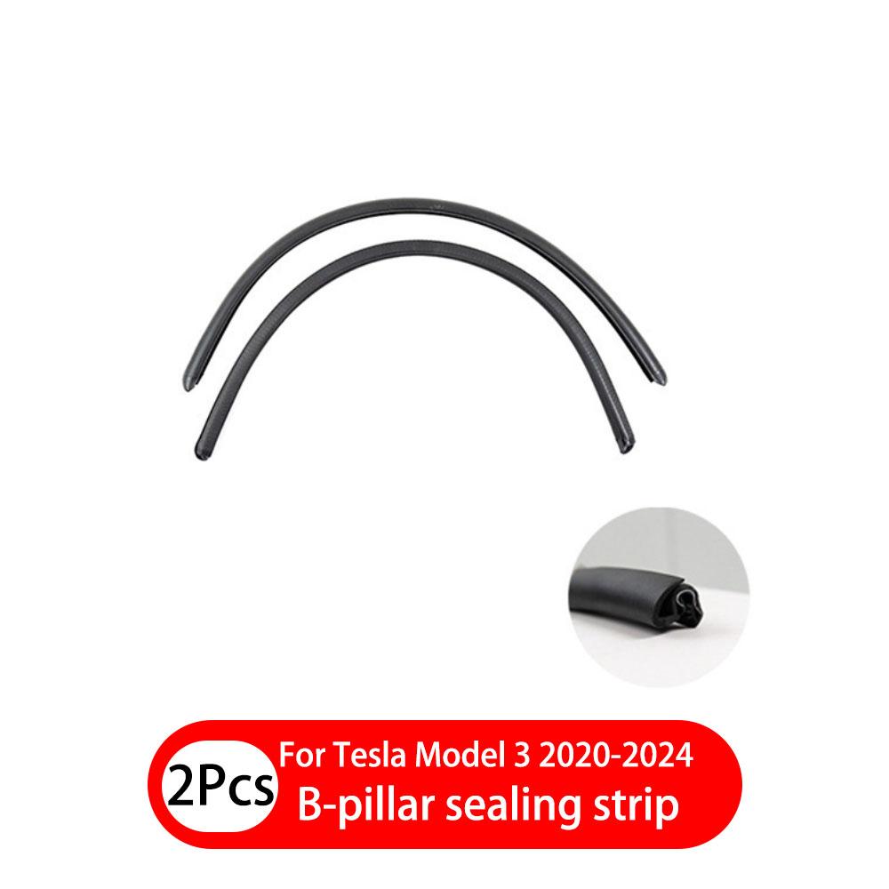 For Tesla Model 3 2020-2024 Door Seal Soundproof Kit Rubber Weather Draft Seal Strip Wind Noise Kit Front Trunk Cover Strip