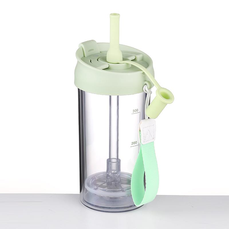 Пластиковая бутылка для воды, портативная, с трубочкой, ситечко для фруктов, чашка для чая, сока, фитнеса, спорта, отдыха на природе, бутылки для путешествий, чайник, прозрачный