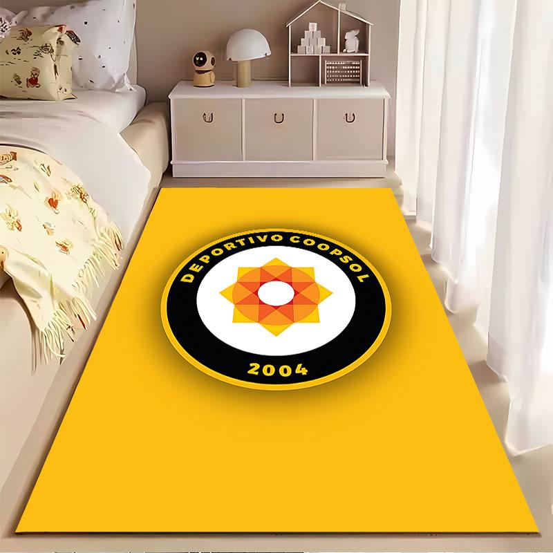 Yellow Logo with Textured Design suitable as a non-slip mat for the living room or bedroom sofa