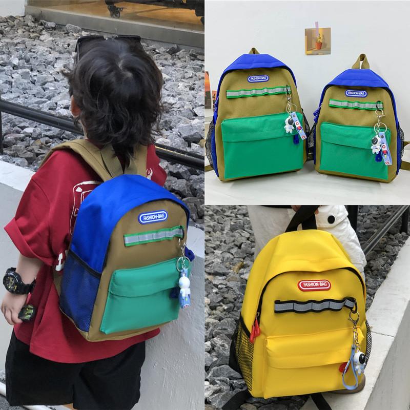 Стильный однотонный рюкзак большой вместимости для детского сада, унисекс дизайн