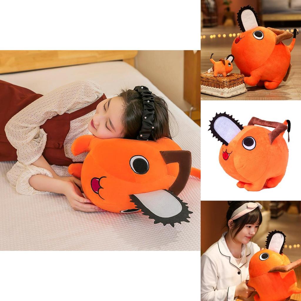 Handcrafted Chainsaw Man Pochita Plush Toy Stuffed Doll Irresistibly Soft Short Plush 10/25/40cm Throw Pillow Kids Birthday Xmas Gift