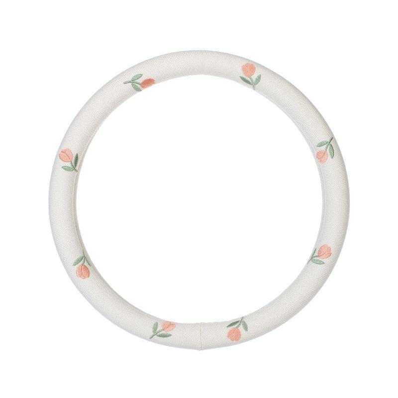 Cartoon Embroidered Bow Car Headrest Neck Pillow: Elastic, Breathable, and Stylish Car Interior Accessory.