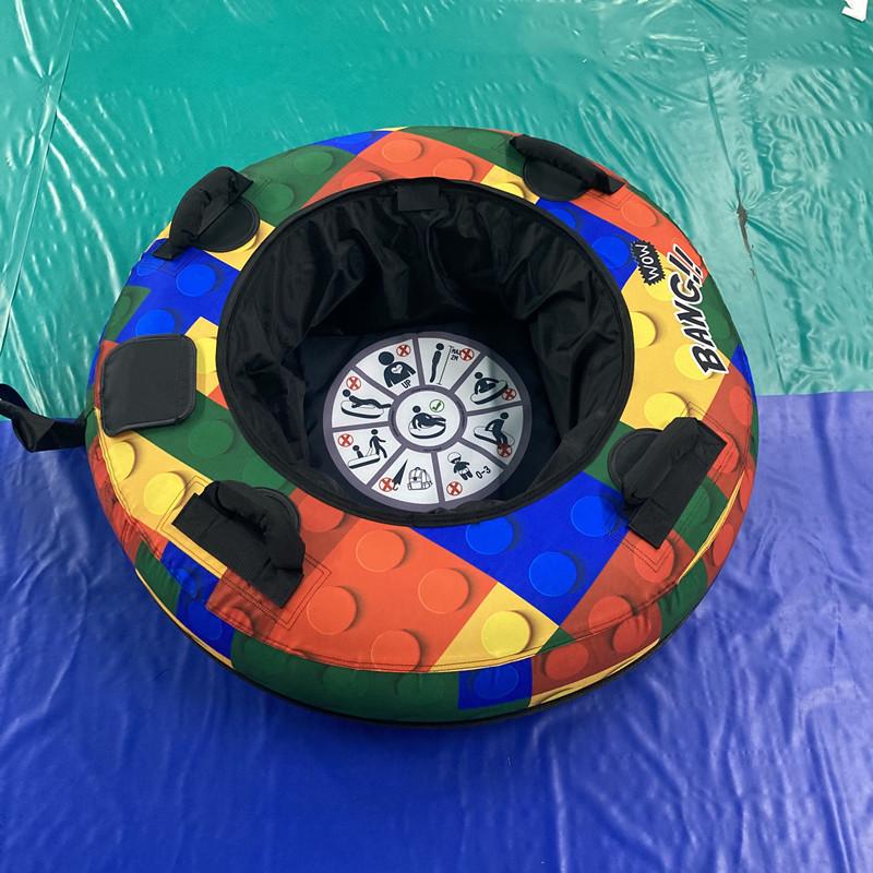 Inflatable Grass & Snow Sliding Ring - Rainbow Slide Edition
