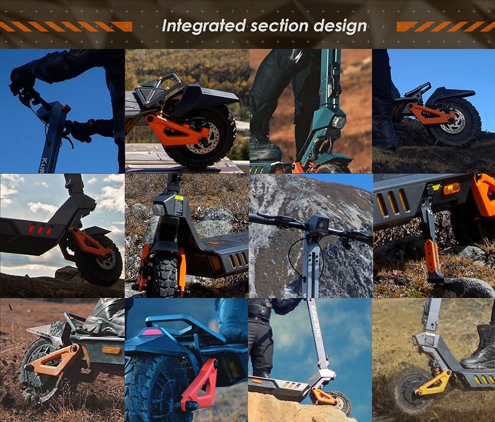 KuKirin Складной электрический самокат G1 Pro, 10-дюймовая пневматическая шина, двигатель 2*800 Вт, аккумулятор 48 В, 20,8 Ач, максимальная скорость 55 км.