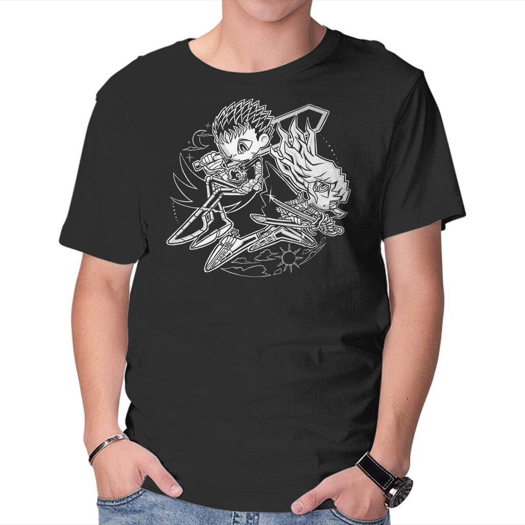 Unisex Crew Neck T-Shirt Eclipse Duality Graphic Short Sleeve Casual Tee