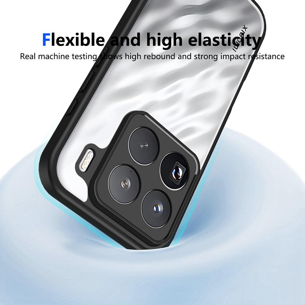 KEYSION Прозрачный чехол для телефона для Xiaomi 15T 15T Pro 5G Мягкий силикон+ПК Прозрачная противоударная задняя крышка для телефона для Xiaomi 15T Pro