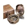 Compass 100% Working Brass Brunton Pocket Transit Compass With Wooden Box