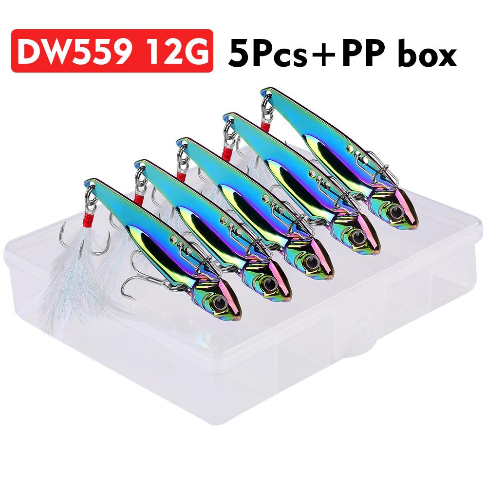 Приманка с цветными блестками, дальний заброс, полный плавающий слой, вибрация VIB, приманка с имитацией металла, зубы дракона, ложная приманка с набором полипропиленовых коробок